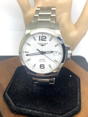 Longines Men's Watch L3.716.4 VHP Conquest Swiss Quartz Silver Dial Date Steel